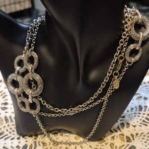 Premier Designs Silver Multi-Chain Necklace